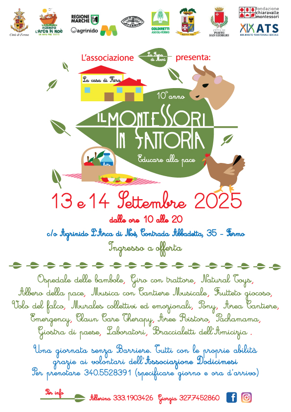 Locandina evento Il Montessori in Fattoria 2025