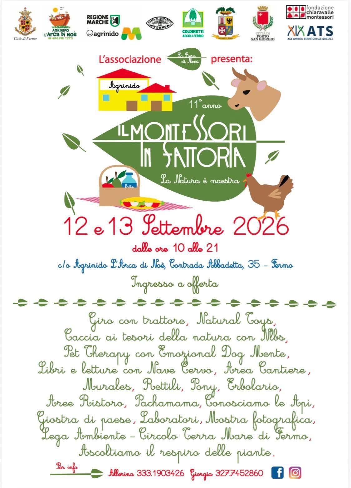 Locandina evento Il Montessori in Fattoria 2026